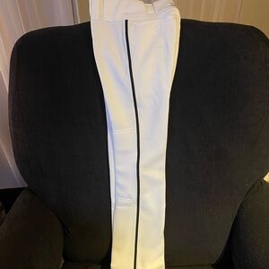 Mizuno White with Black Piping Baseball Pants